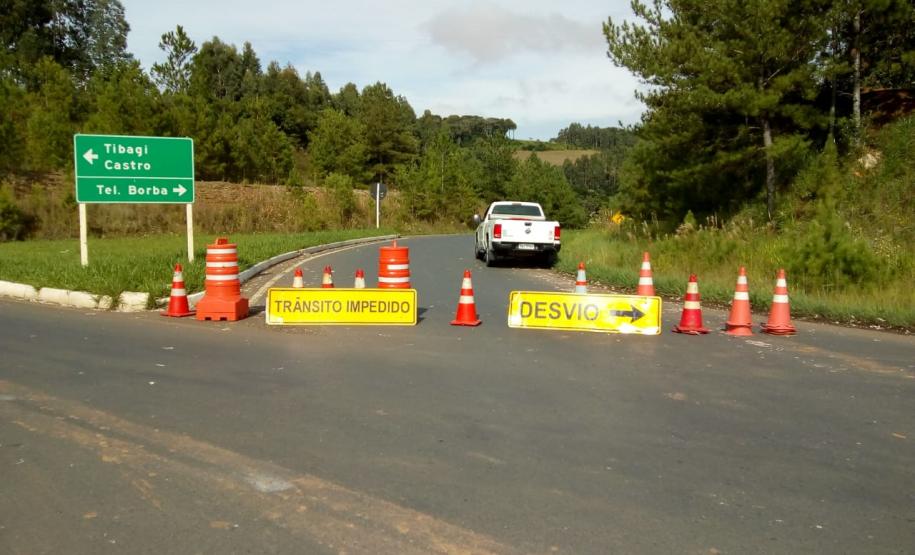 Trevo da PR 340 saída de Tibagi com a. PR153  Trans Brasiliana  - Curitiba, 17/03/2019  -  Foto: Divulgação DER
