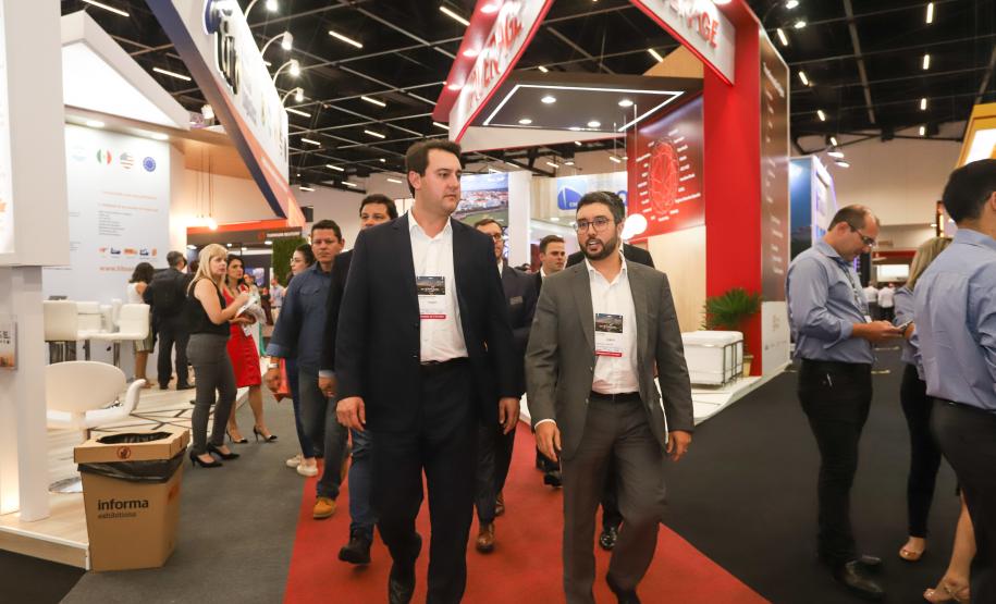 O governador Carlos Massa Ratinho Júnior esteve nesta terça-feira (19) na Intermodal South America 2019, maior feira do setor de logística e comércio exterior da América Latina, onde o Estado está presente com um estande dos Portos do Paraná.  -  São Paulo, 19/03/2019  -  Foto: Rodrigo Félix Leal/ANPr