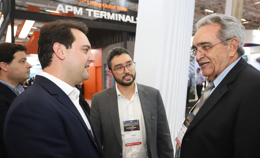 O governador Carlos Massa Ratinho Júnior esteve nesta terça-feira (19) na Intermodal South America 2019, maior feira do setor de logística e comércio exterior da América Latina, onde o Estado está presente com um estande dos Portos do Paraná.  -  São Paulo, 19/03/2019  -  Foto: Rodrigo Félix Leal/ANPr