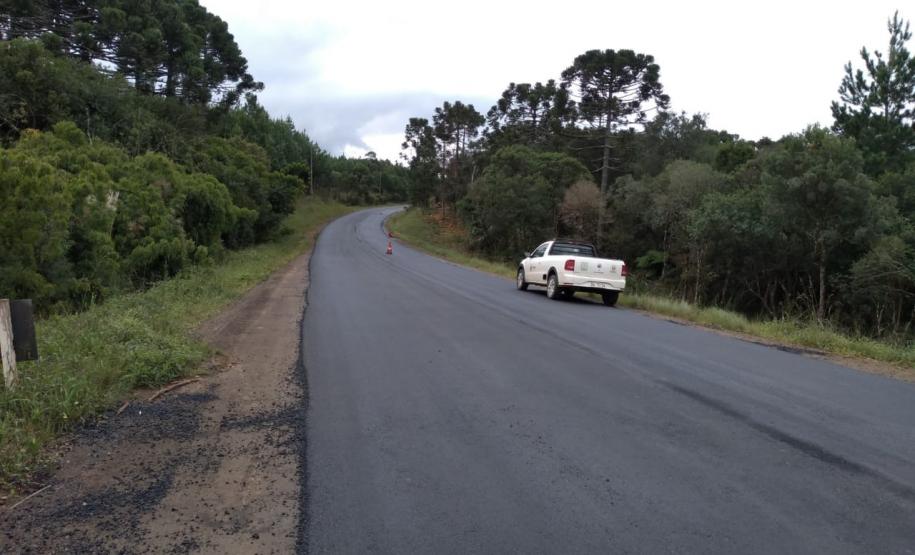 recapeamento da rodovia PR-170, trecho Entr. BR-153(Jangada do Sul) - Bituruna. Executados 25 km do total de 46,27 km.  -  Curitiba, 02/04/2019  -  Foto: Divulgação DER/SEIL