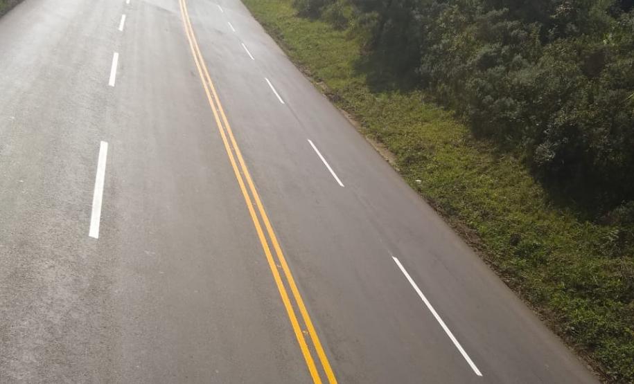 PR-280 (União da Vitória), 5,94 km.trecho recuperado com tapa-buracos e recapeamento  -  Curitiba, 02/04/2019  -  Foto: Divulgação DER/SEIL