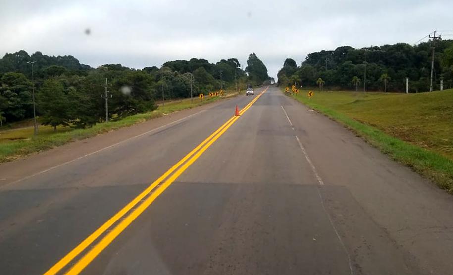 PR-280 (União da Vitória), 5,94 km.trecho recuperado com tapa-buracos e recapeamento  -  Curitiba, 02/04/2019  -  Foto: Divulgação DER/SEIL