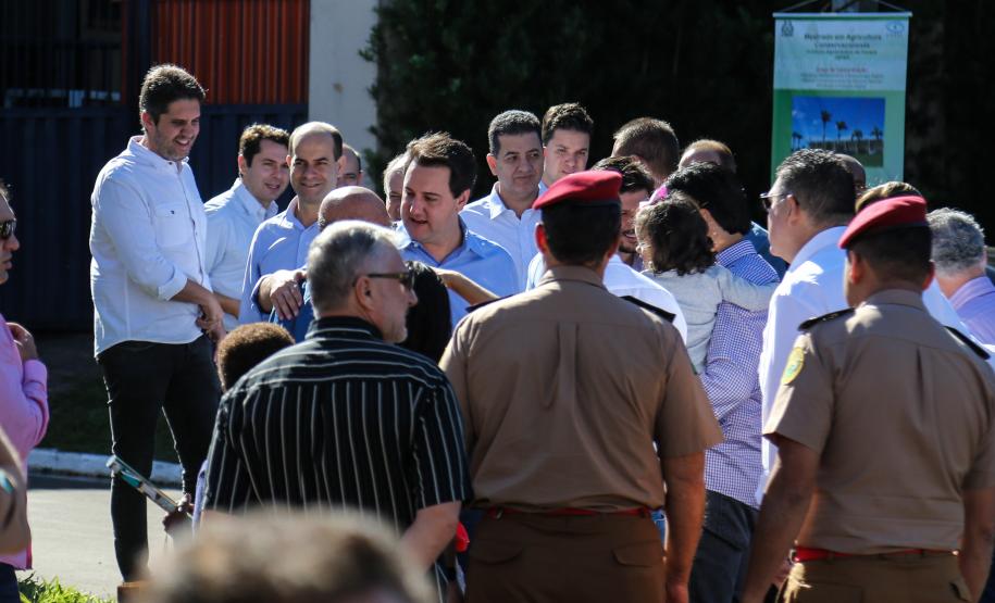 O governador Carlos Massa Ratinho Junior  participa de coletiva na Expolondrina nesta quarta-feira (10).  Londrina, 10/04/2019 -  Foto: Geraldo Bubniak/ANPr