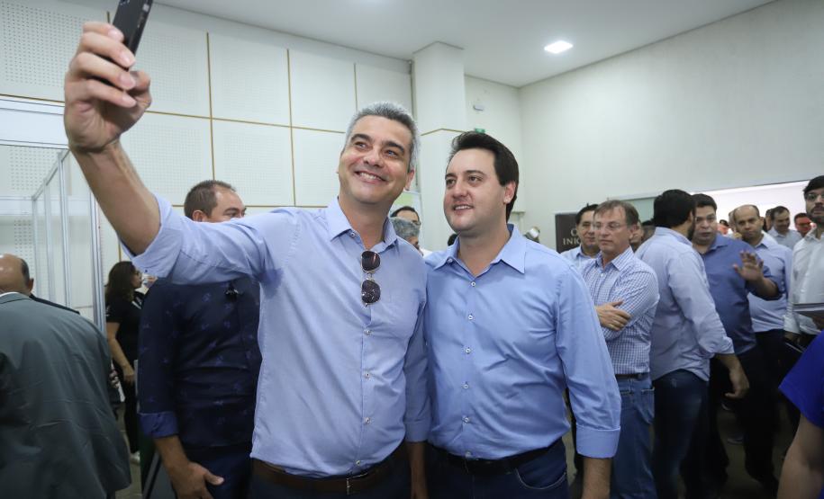 O governador Carlos Massa Ratinho Junior  participa de coletiva na Expolondrina nesta quarta-feira (10).  Londrina, 10/04/2019 -  Foto: Rodrigo Félix Leal/ANPr