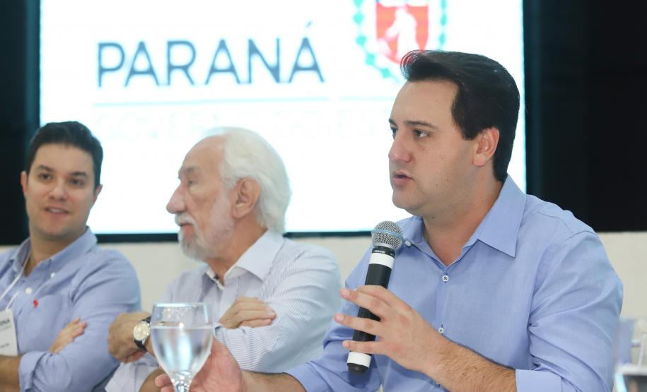 O governador Carlos Massa Ratinho Junior  participa de coletiva na Expolondrina nesta quarta-feira (10).  Londrina, 10/04/2019 -  Foto: Rodrigo Félix Leal/ANPr