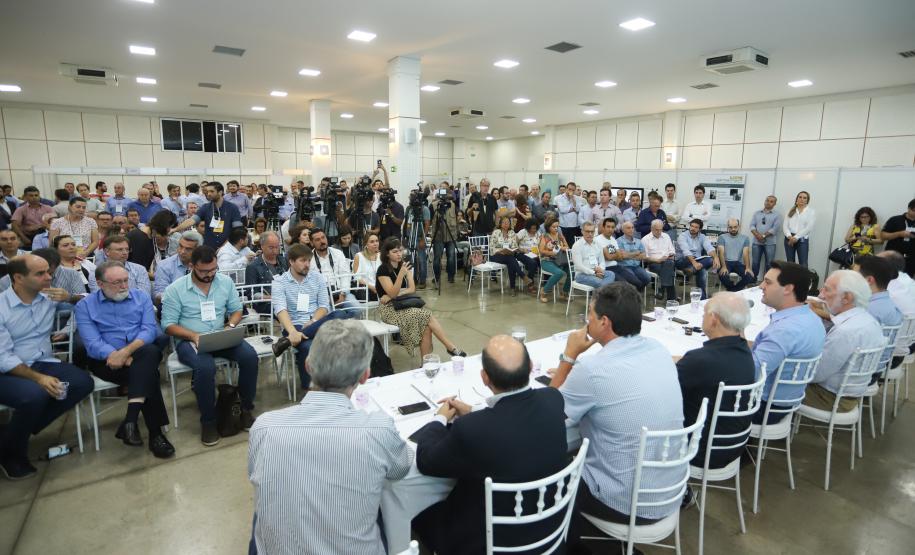 O governador Carlos Massa Ratinho Junior  participa de coletiva na Expolondrina nesta quarta-feira (10).  Londrina, 10/04/2019 -  Foto: Rodrigo Félix Leal/ANPr