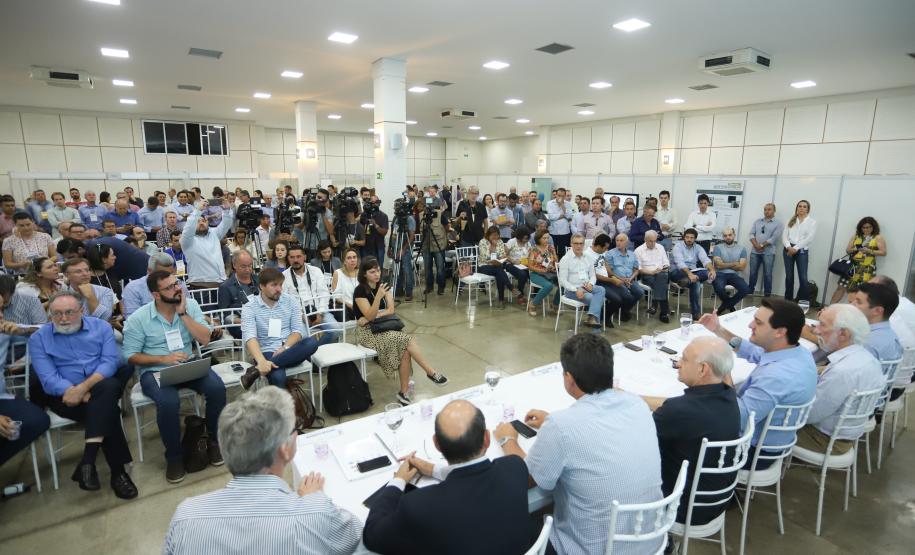 O governador Carlos Massa Ratinho Junior  participa de coletiva na Expolondrina nesta quarta-feira (10).  Londrina, 10/04/2019 -  Foto: Rodrigo Félix Leal/ANPr