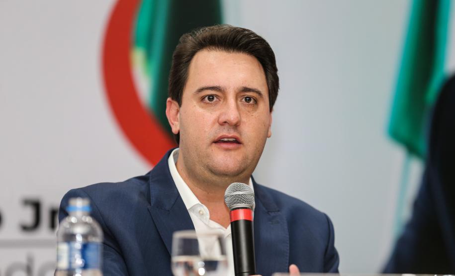 O governador Carlos Massa Ratinho Junior participa de reunião com associados do Sinduscon-PR. Curitiba, 07/05/2019 - Foto: Geraldo Bubniak/ANPr