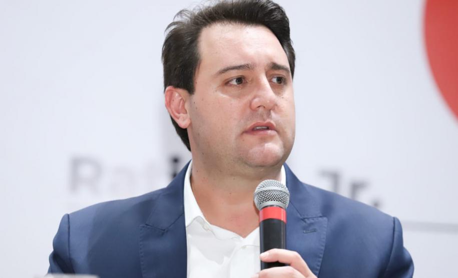 O governador Carlos Massa Ratinho Junior participa de reunião com associados do Sinduscon-PR nesta terça-feira (7) apresentando um balanço dos 120 dias de gestão do Estado. Curitiba, 07/05/2019 - Foto: Rodrigo Felix Leal/ANPr