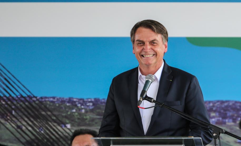 O governador Carlos Massa Ratinho Junior recebe em Foz do Iguaçu, o presidente Jair Bolsonaro e o presidente do Paraguai Mario Abdo Benítez para o lançamento da pedra fundamental da segunda ponte entre Brasil e Paraguai, em cerimônia no Marco das Três Fronteiras, nesta sexta-feira (10). Foz do Iguaçu, 10/05/2019 - Foto: Geraldo Bubniak/ANPr