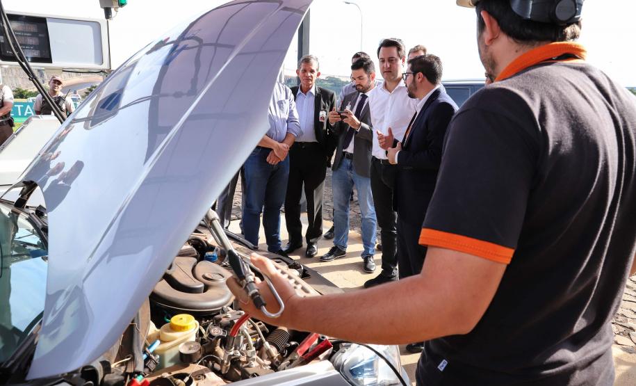 Governador carlos Massa Ratinho Junior durante encontro com o diretor - geral brasileiro da Itaipu Binacional, general Joaquin Silva e Luna - Foz do Iguaçu, 12/06/2019 - Foto: Rodrigo Félix Leal/ANPr