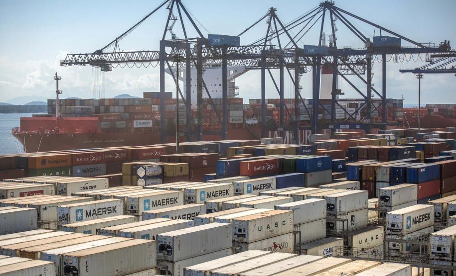 Mais de 38% de todo o frango congelado exportado pelo Brasil, em 2019, saiu do país pelo Porto de Paranaguá. De janeiro a maio, as vendas de carne de frango brasileira somaram 1,6 milhão de toneladas. Deste total, 637,6 mil toneladas foram movimentadas no porto paranaense. Foto: Claudio Neves/Portos do Paraná