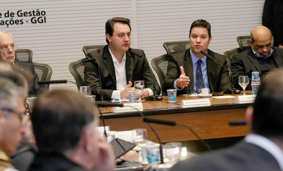 Governador Carlos Massa Ratinho Junior coordena reunião com a equipe de governo. - Curitiba, 25/06/2019 - Foto: Valdelino Alves Pontes