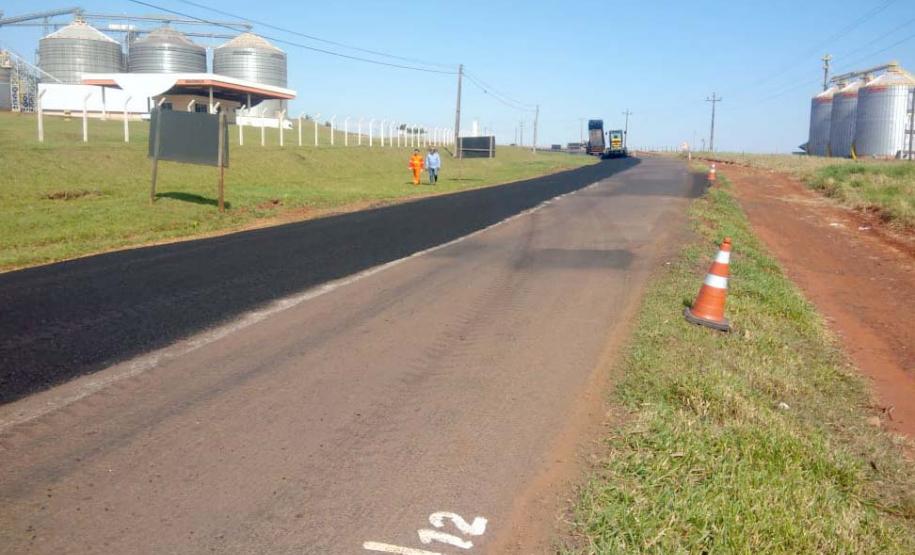 Obras na PR-180, entre Goioerê e Quarto Centenário. Foto:Divulgação/DER