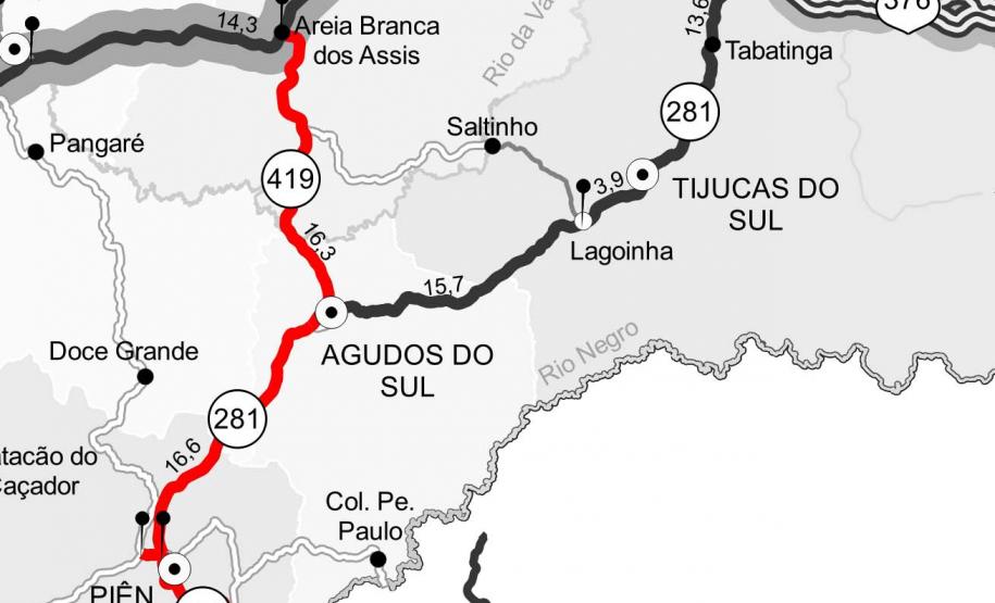Três rodovias da Região Metropolitana de Curitiba, próximas a Santa Catarina, estão sendo recuperadas pelo Departamento de Estradas de Rodagem do Paraná (DER/PR)