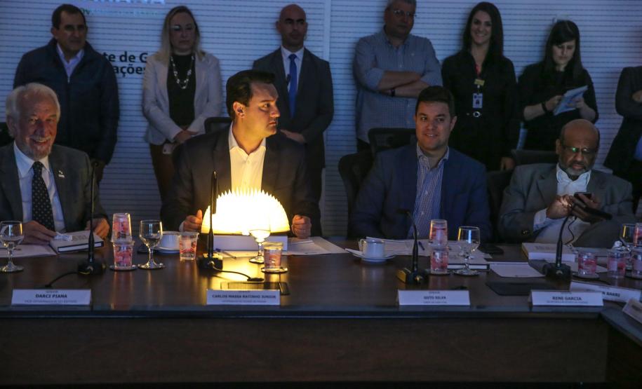 O governador Carlos Massa Ratinho Junior participa nesta terça-feira (15) da reunião com a equipe de governo. 15/10/2019 - Foto: Geraldo Bubniak/AEN