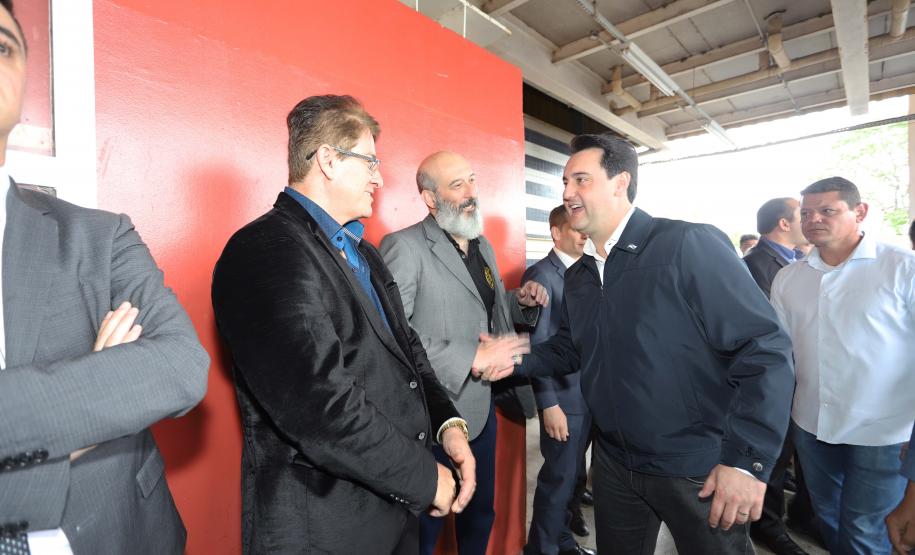 O governador concede coletiva à imprensa.Ponta Grossa, 23-10-19.Foto: Arnaldo Alves / AEN.