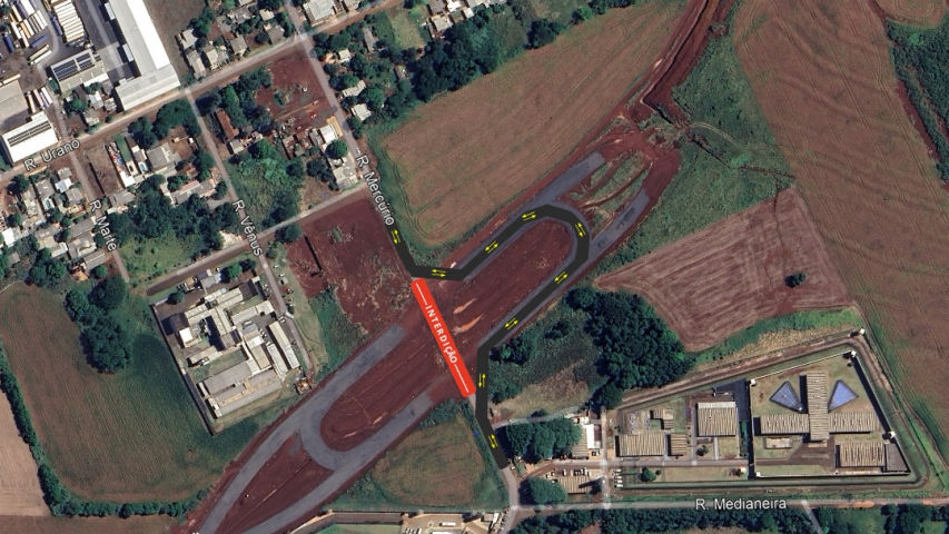 Croqui interdição Rua Mercúrio