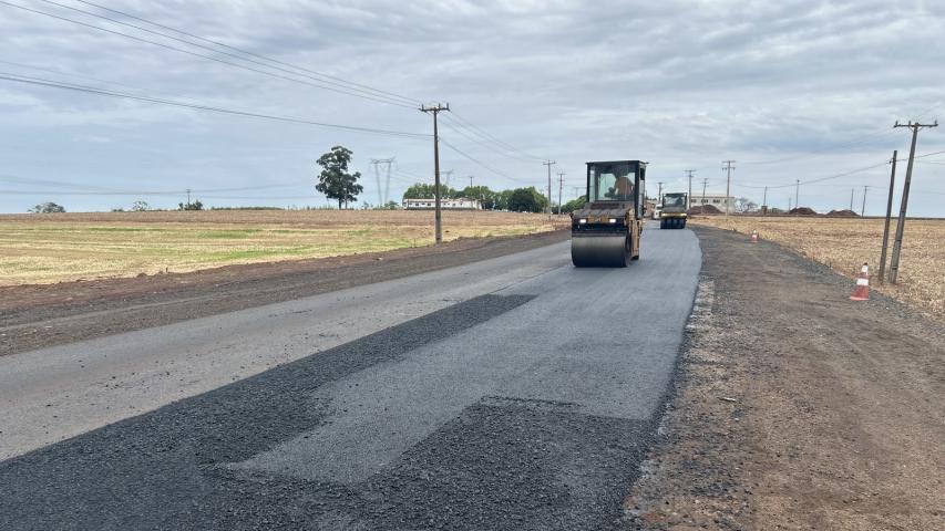 Rodovia entre Vera Cruz do Oeste e São Pedro do Iguaçu tem serviços na pista